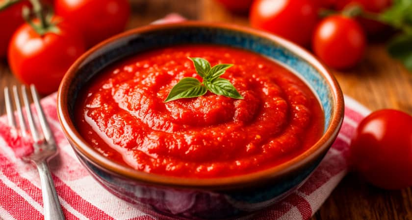 تصویر 2 از رب گوجه فرنگی قرمز با شدت رنگ بالا و مناسب ایجاد جلوه غنی در غذا